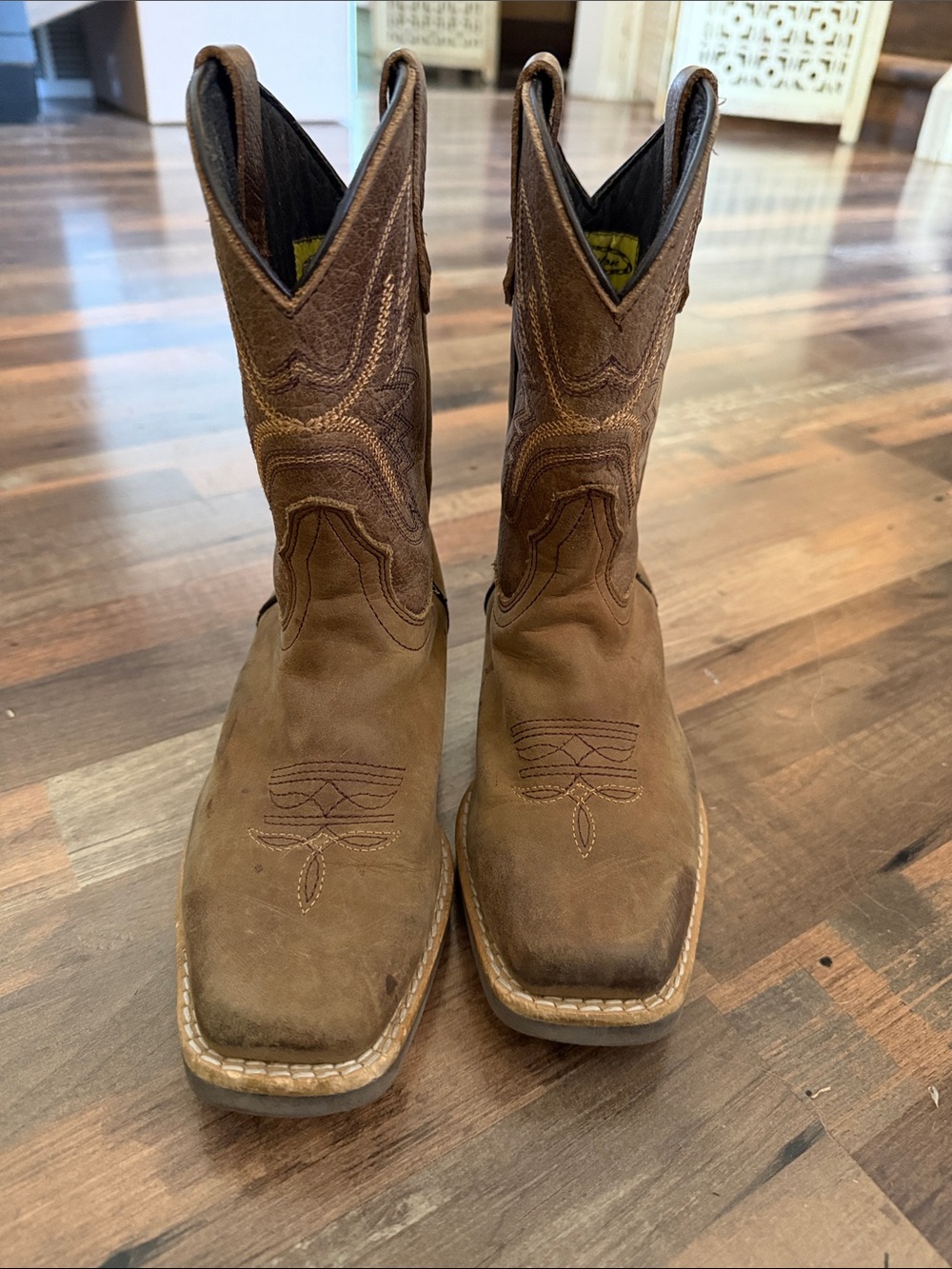 J.B. Dillon Brown Kids Western Pull-On Boots